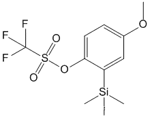 Molecular Structure of 556812-41-0 (4-METHOXY-2-(TRIMETHYLSILYL)PHENYL TRIFLUOROMETHANESULFONATE)